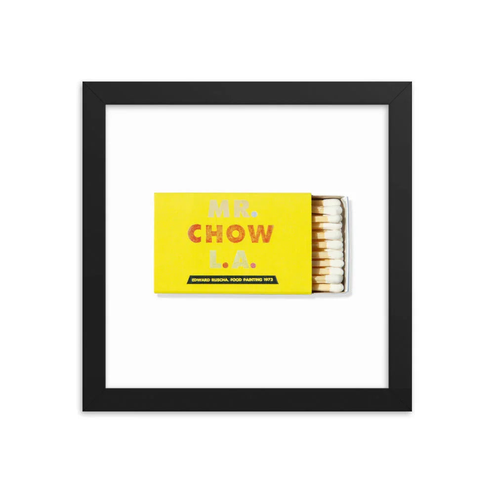 Mr. Chow Framed Print matchbook photos