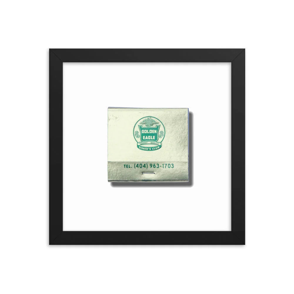 Golden Eagle Framed Print matchbook photos