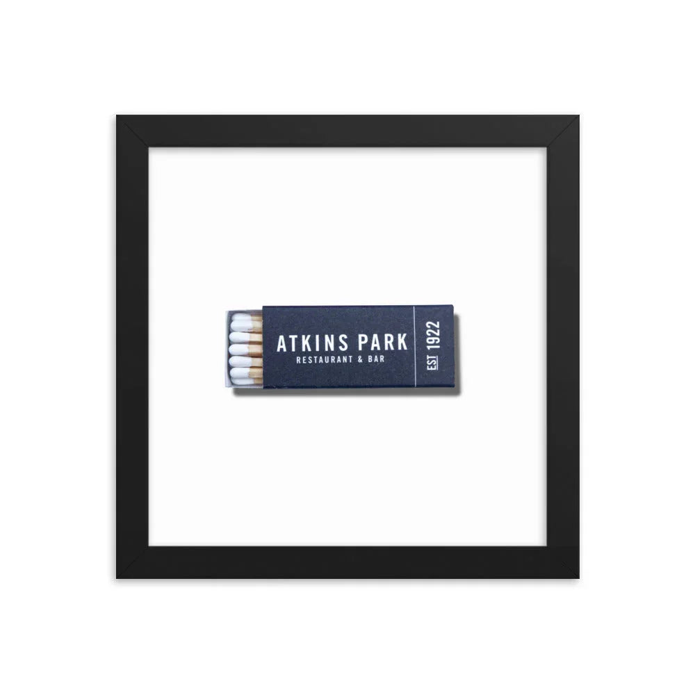 Atkins Park Framed Print matchbook photos