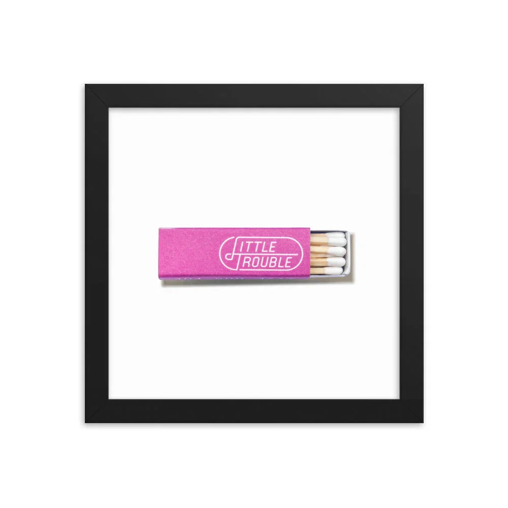 Little Trouble Framed Print matchbook photos