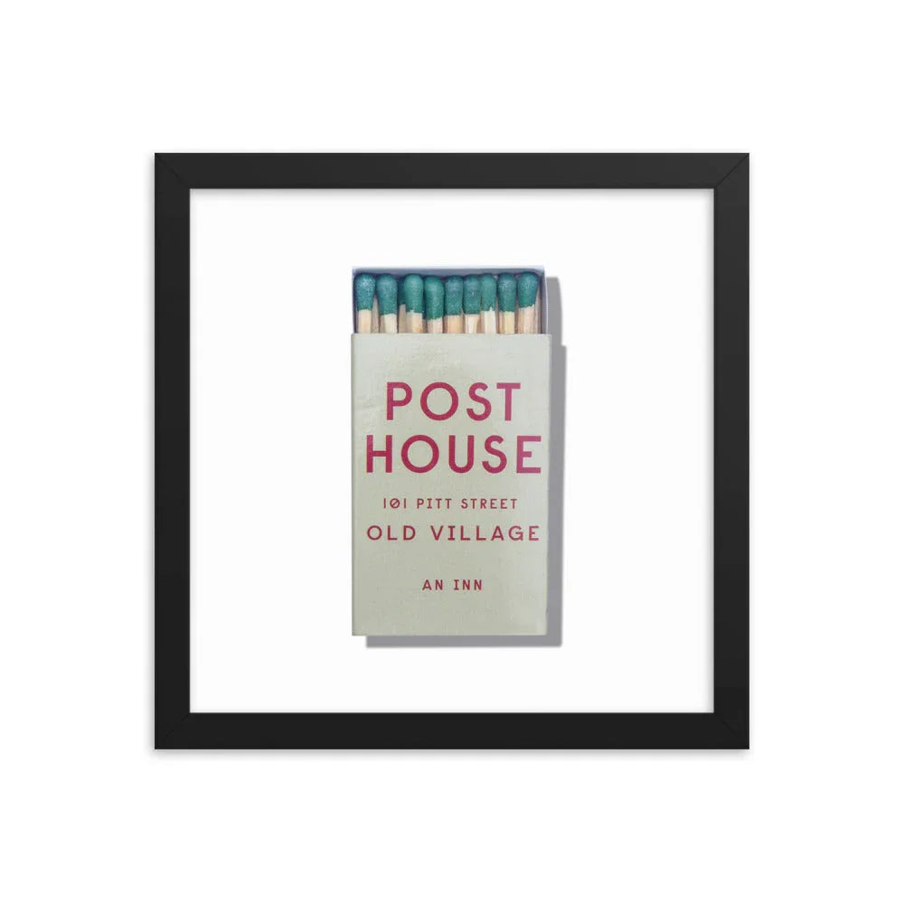 Post House Framed Print matchbook photos