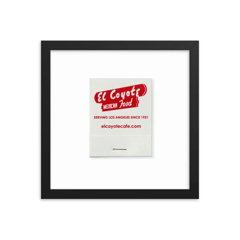 El Coyote L.A. Framed Print matchbook photos
