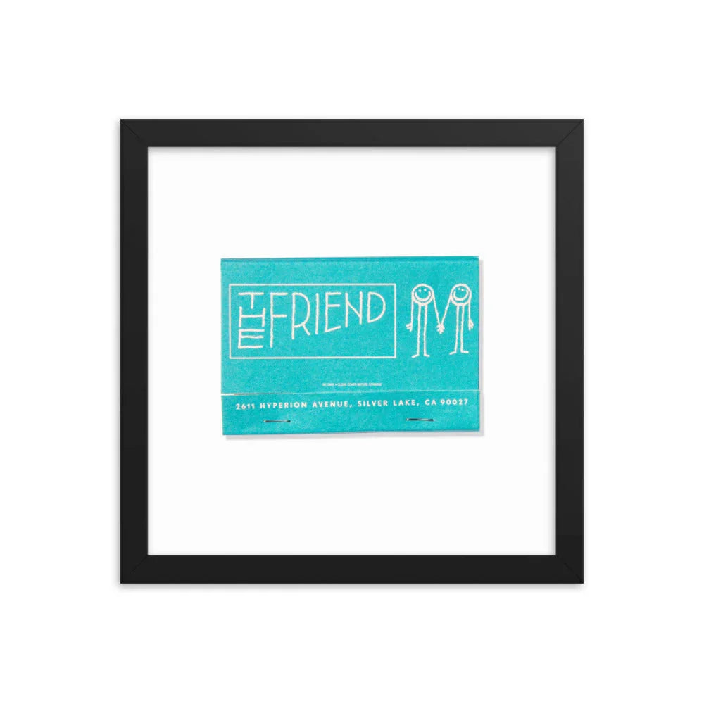 The Friend Framed Print matchbook photos