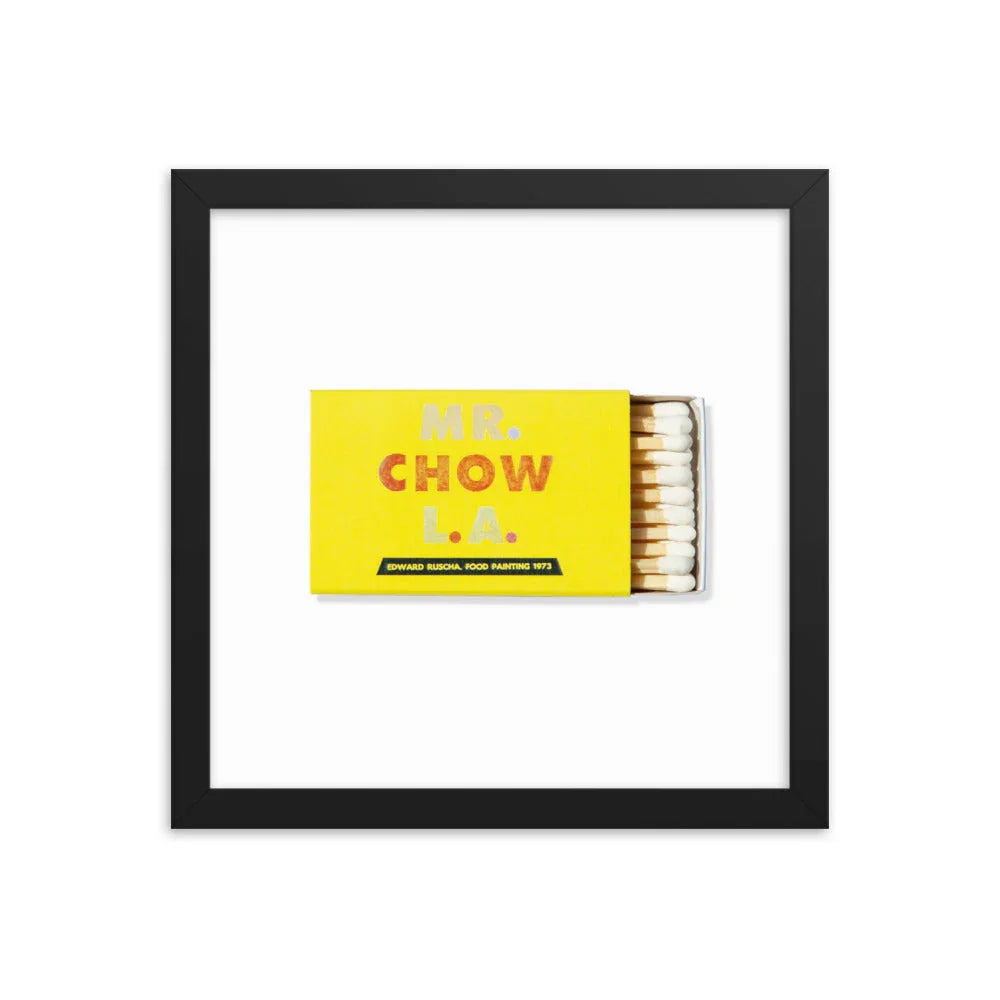 Mr. Chow Framed Print matchbook photos
