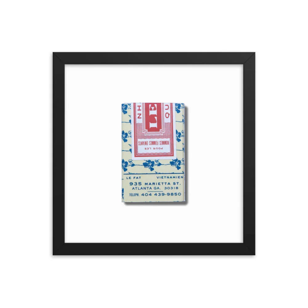 Le Fat Framed Print matchbook photos