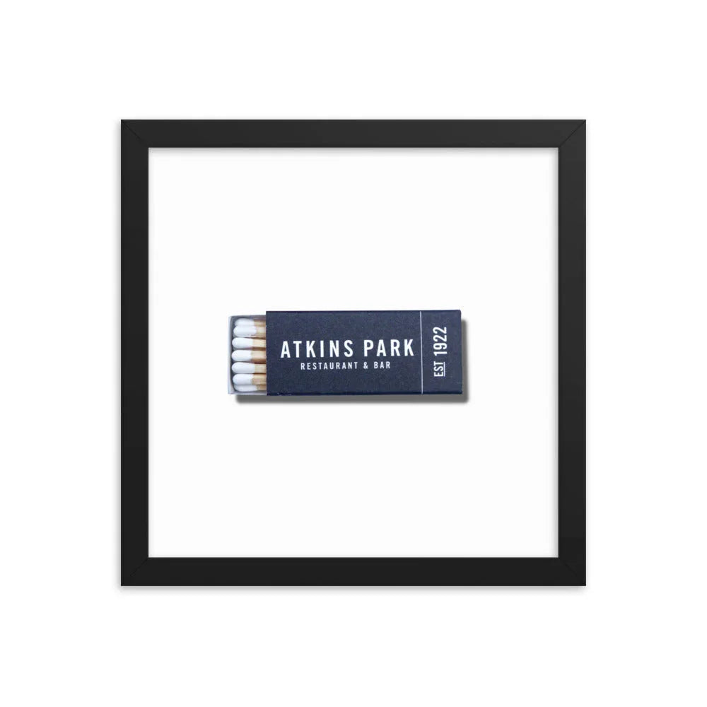 Atkins Park Framed Print matchbook photos