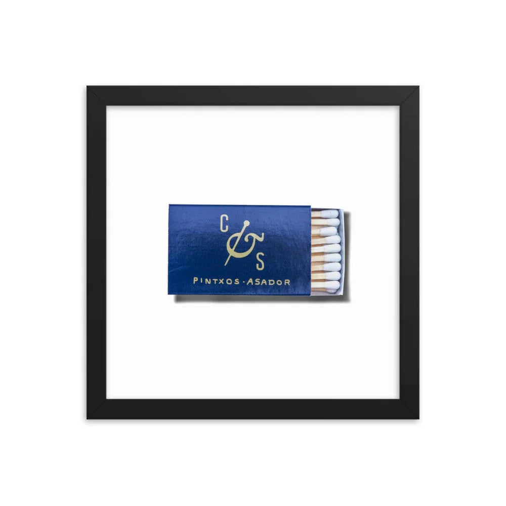 Cooks & Soldiers Framed Print matchbook photos