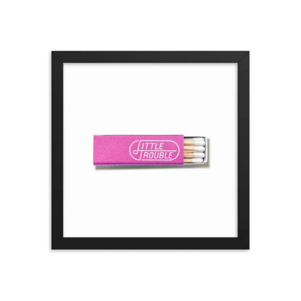 Little Trouble Framed Print matchbook photos