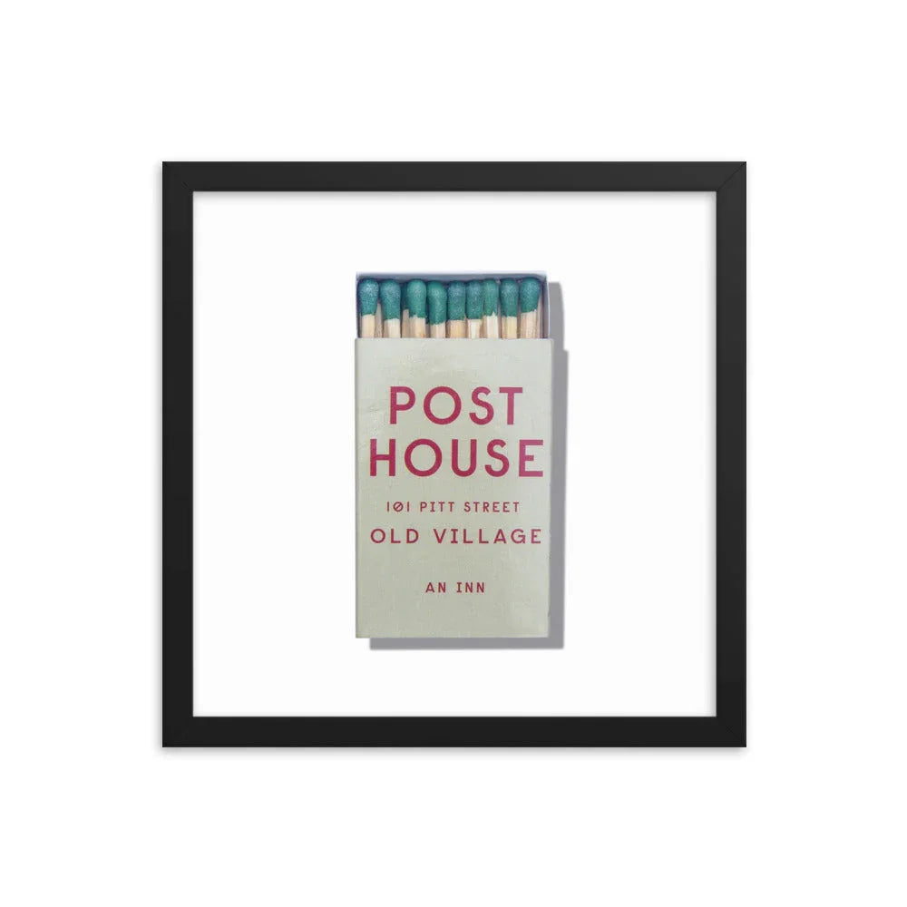 Post House Framed Print matchbook photos