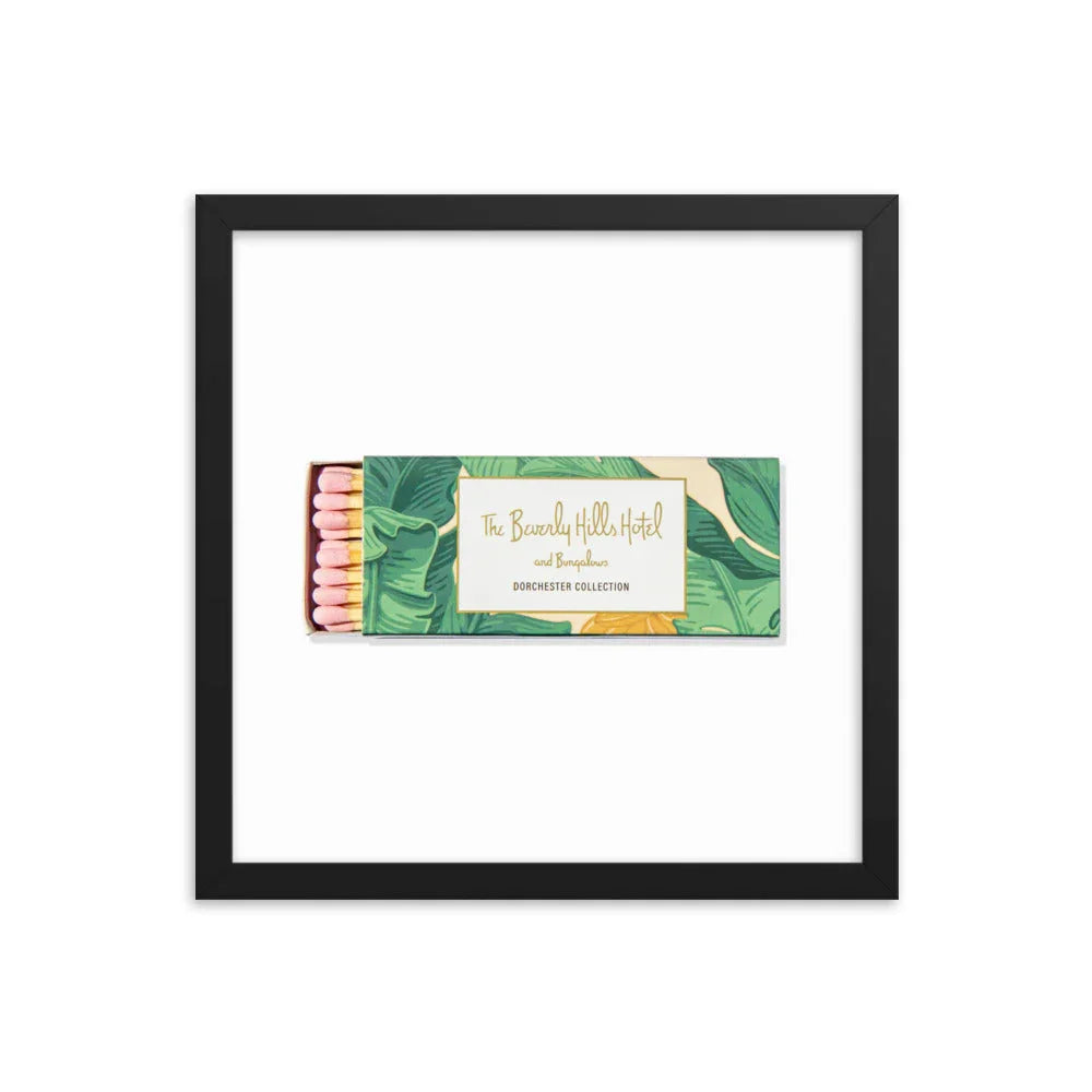 The Beverly Hills Hotel Framed Print matchbook photos