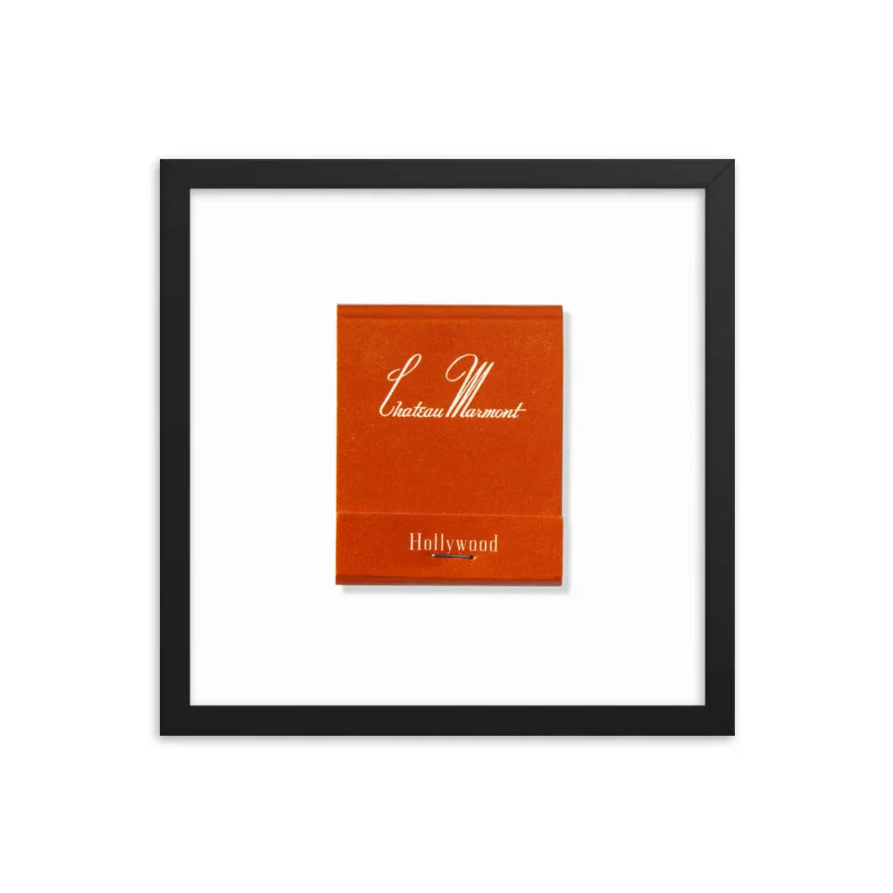 Chateau Marmont Hollywood Framed Print matchbook photos
