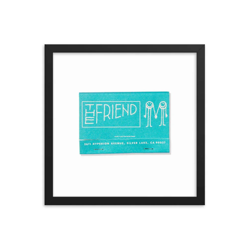 The Friend Framed Print matchbook photos