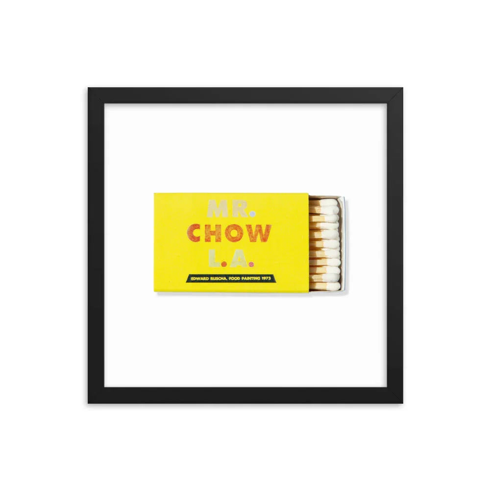 Mr. Chow Framed Print matchbook photos