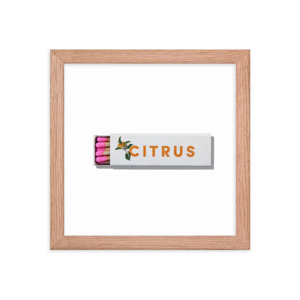 Citrus Club Framed Print matchbook photos