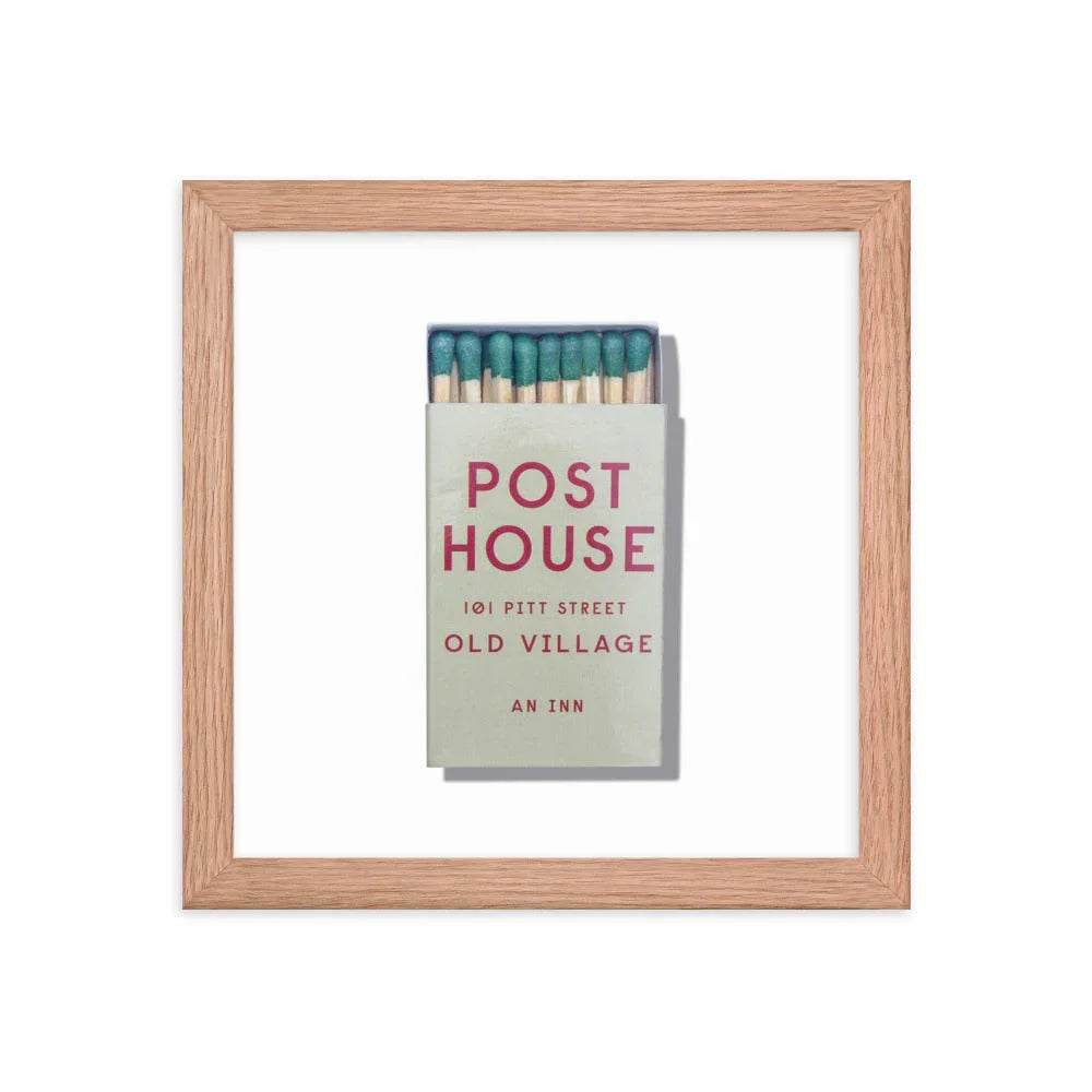 Post House Framed Print matchbook photos