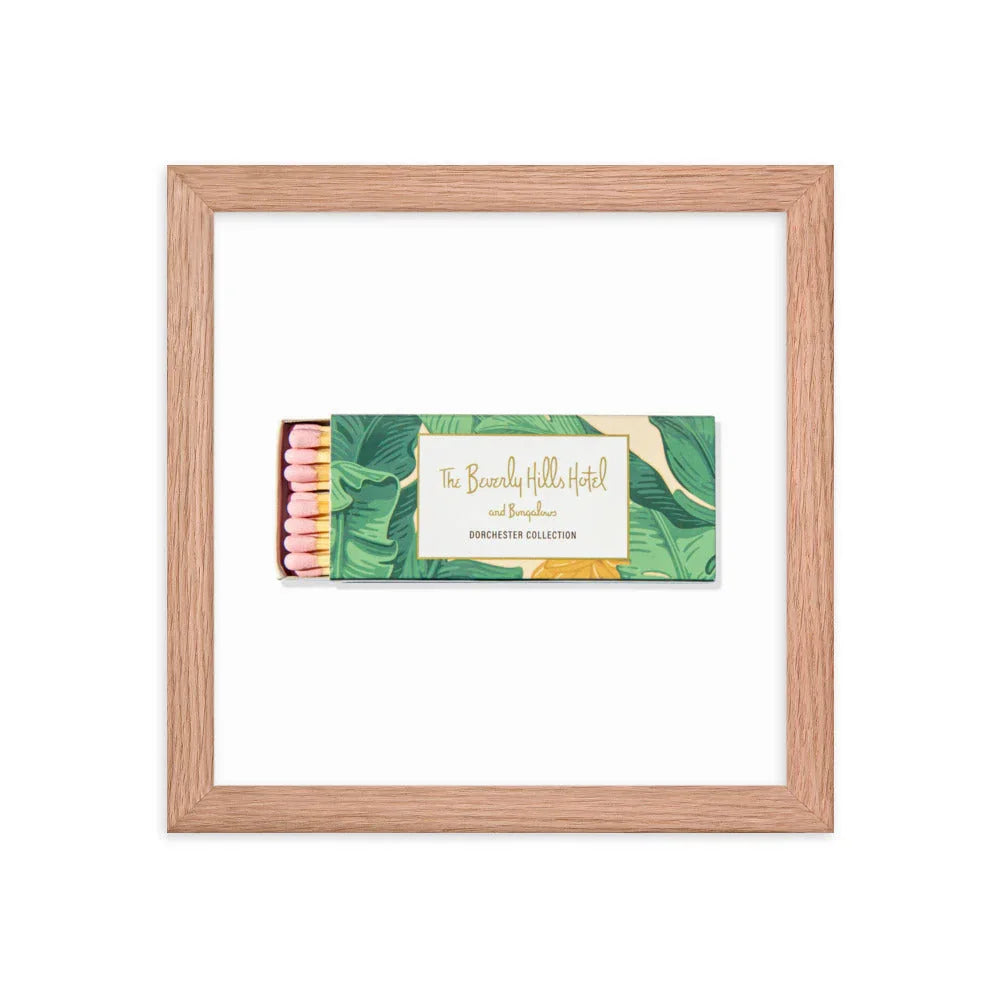 The Beverly Hills Hotel Framed Print matchbook photos