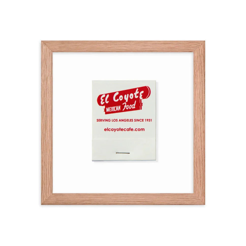 El Coyote L.A. Framed Print matchbook photos