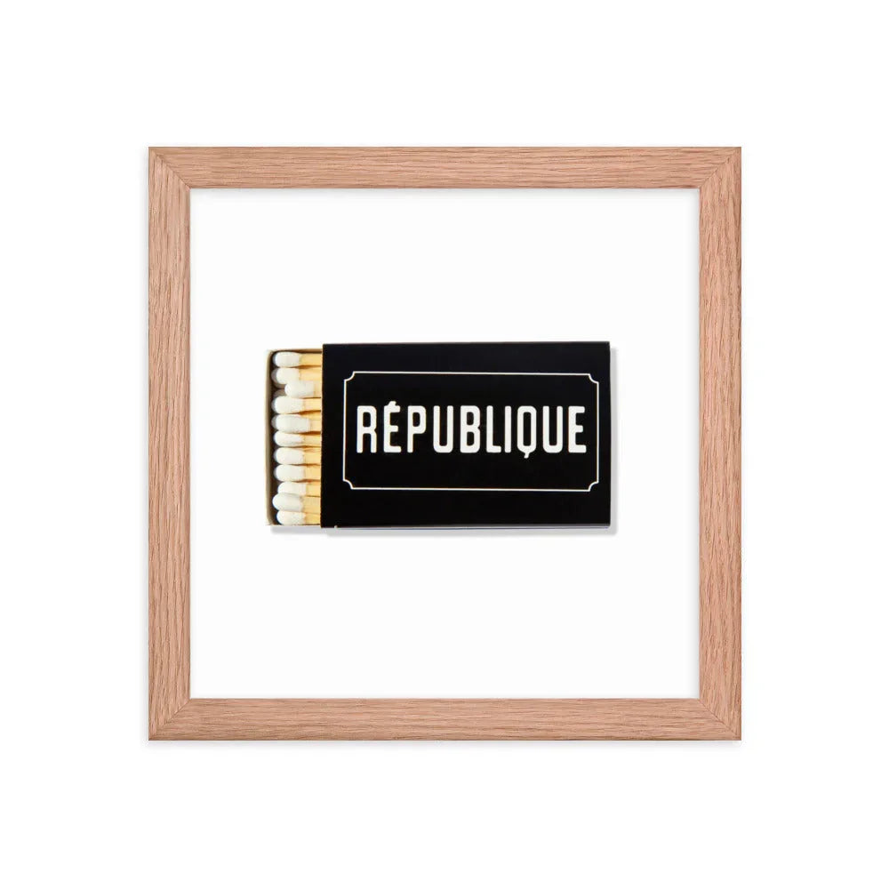 Republique Framed Print matchbook photos