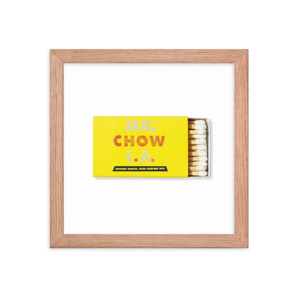 Mr. Chow Framed Print matchbook photos