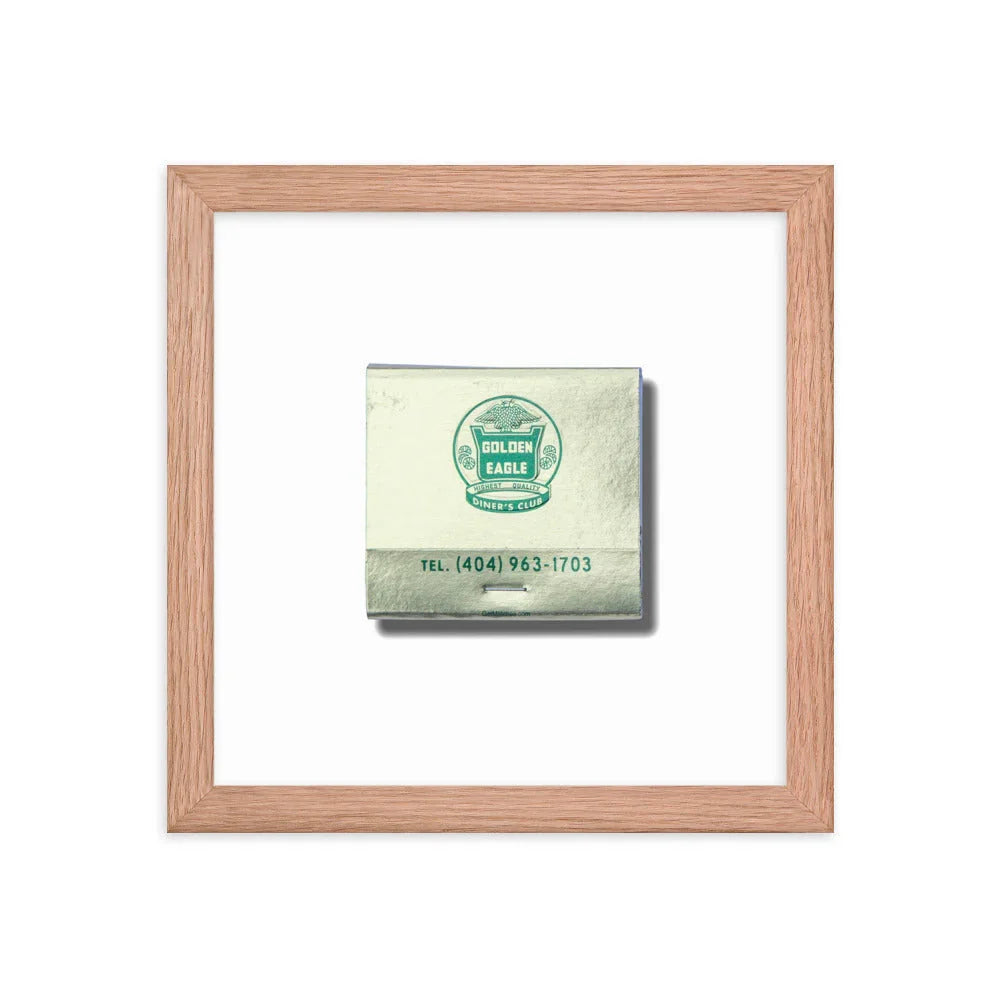 Golden Eagle Framed Print matchbook photos