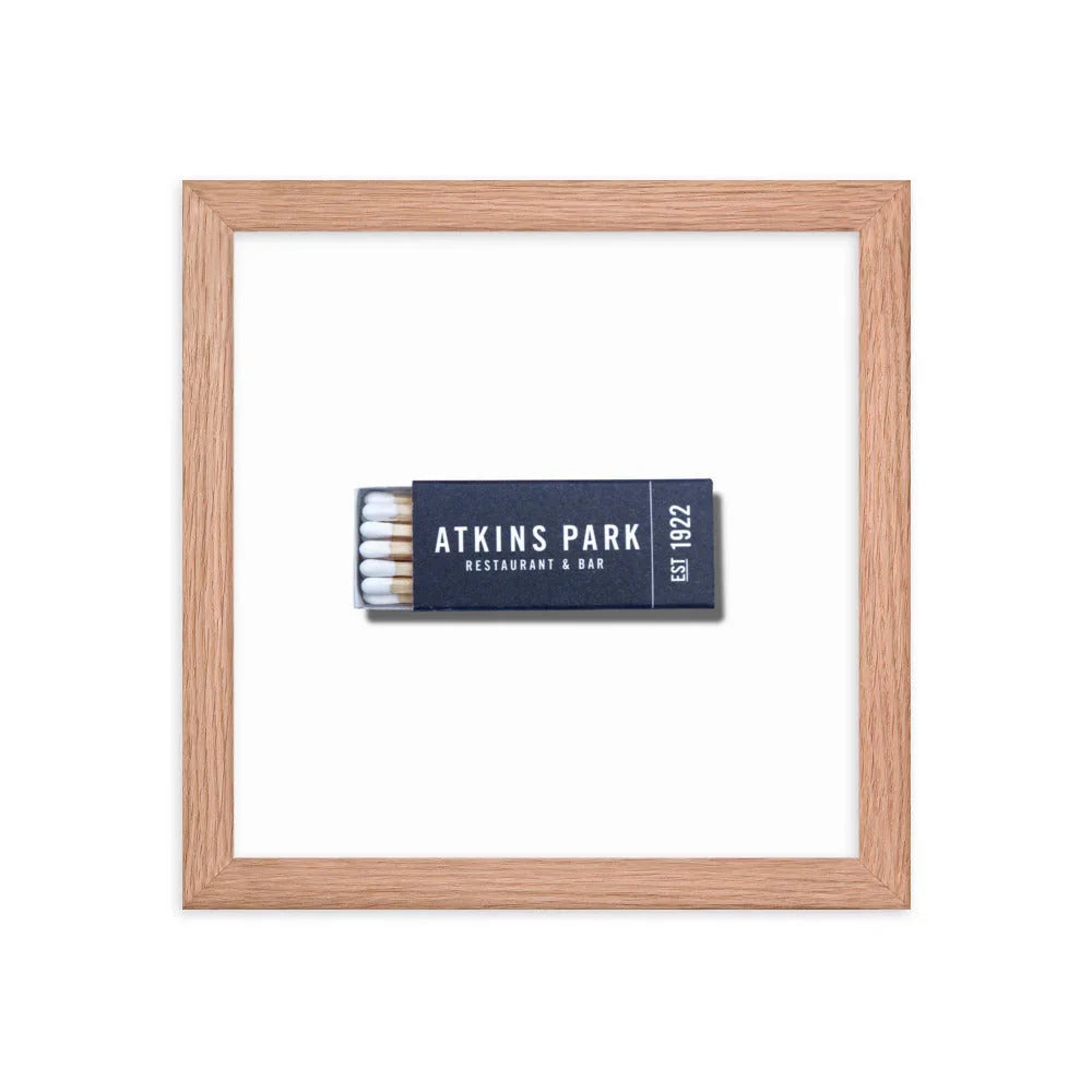 Atkins Park Framed Print matchbook photos