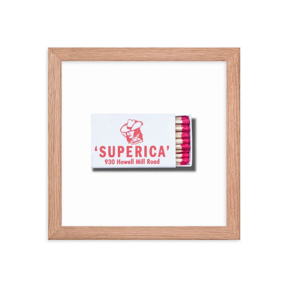 ‘Superica’ Framed Print matchbook photos