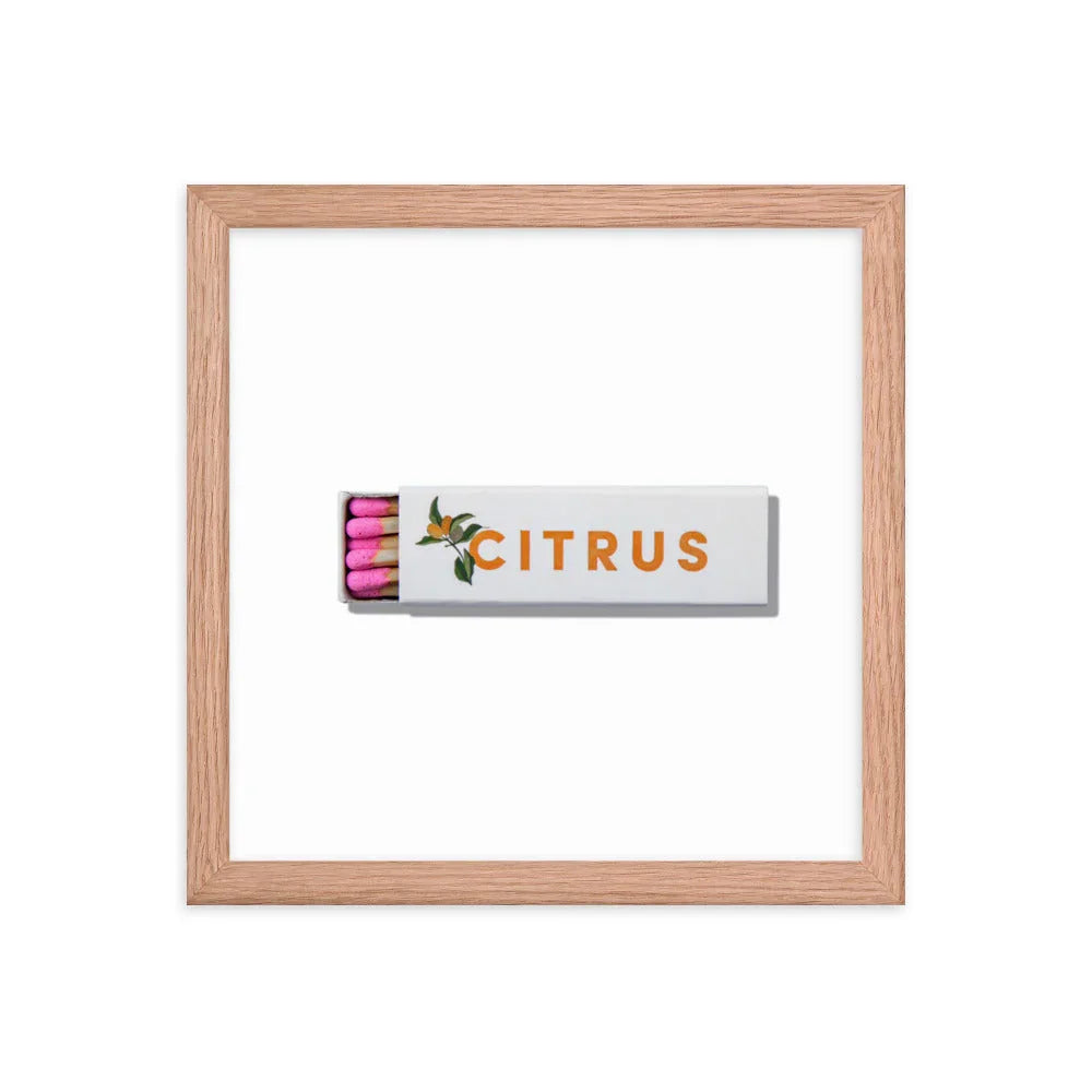 Citrus Club Framed Print matchbook photos