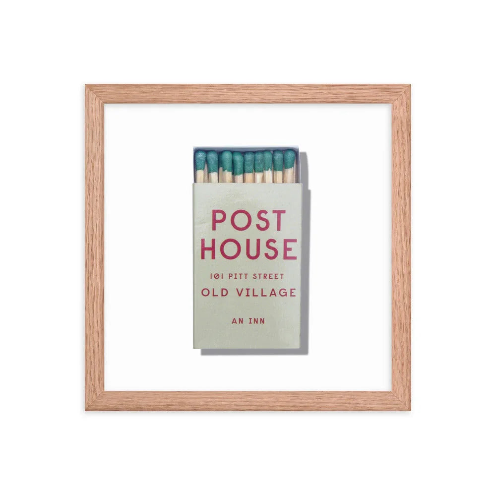 Post House Framed Print matchbook photos