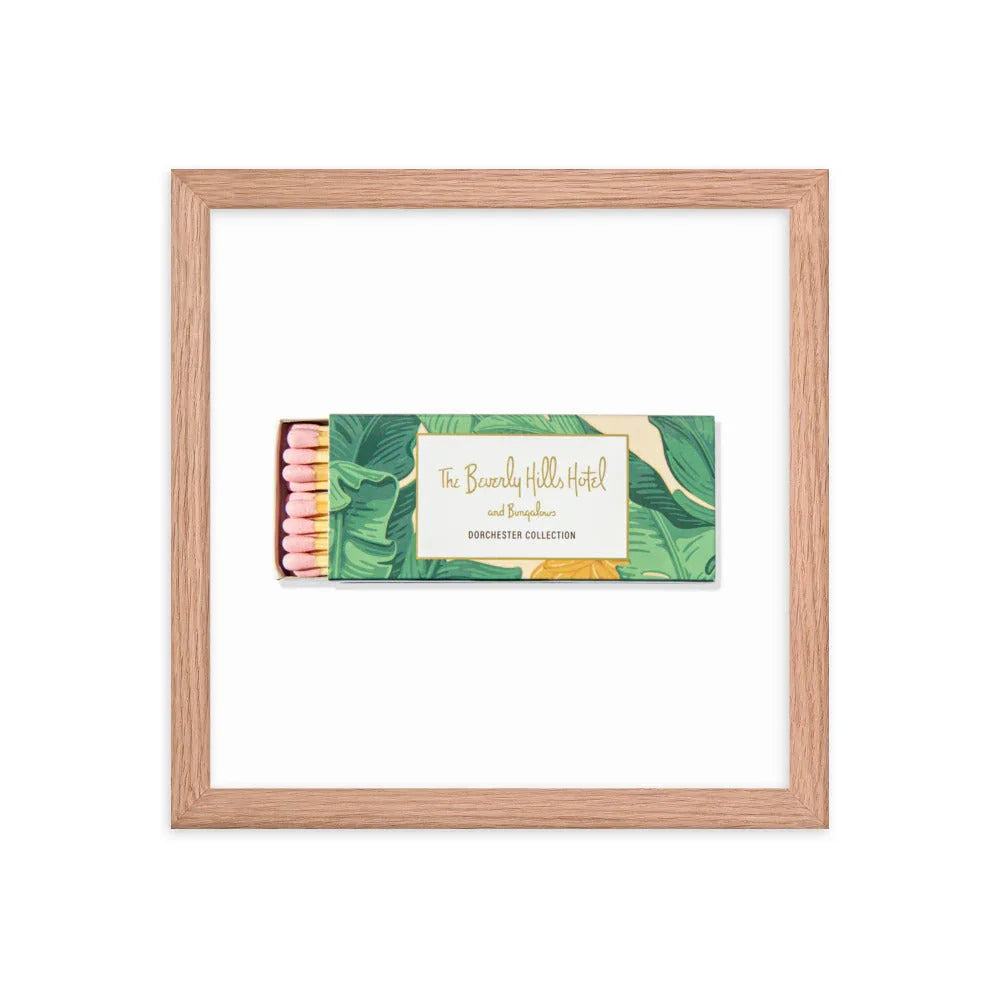 The Beverly Hills Hotel Framed Print matchbook photos