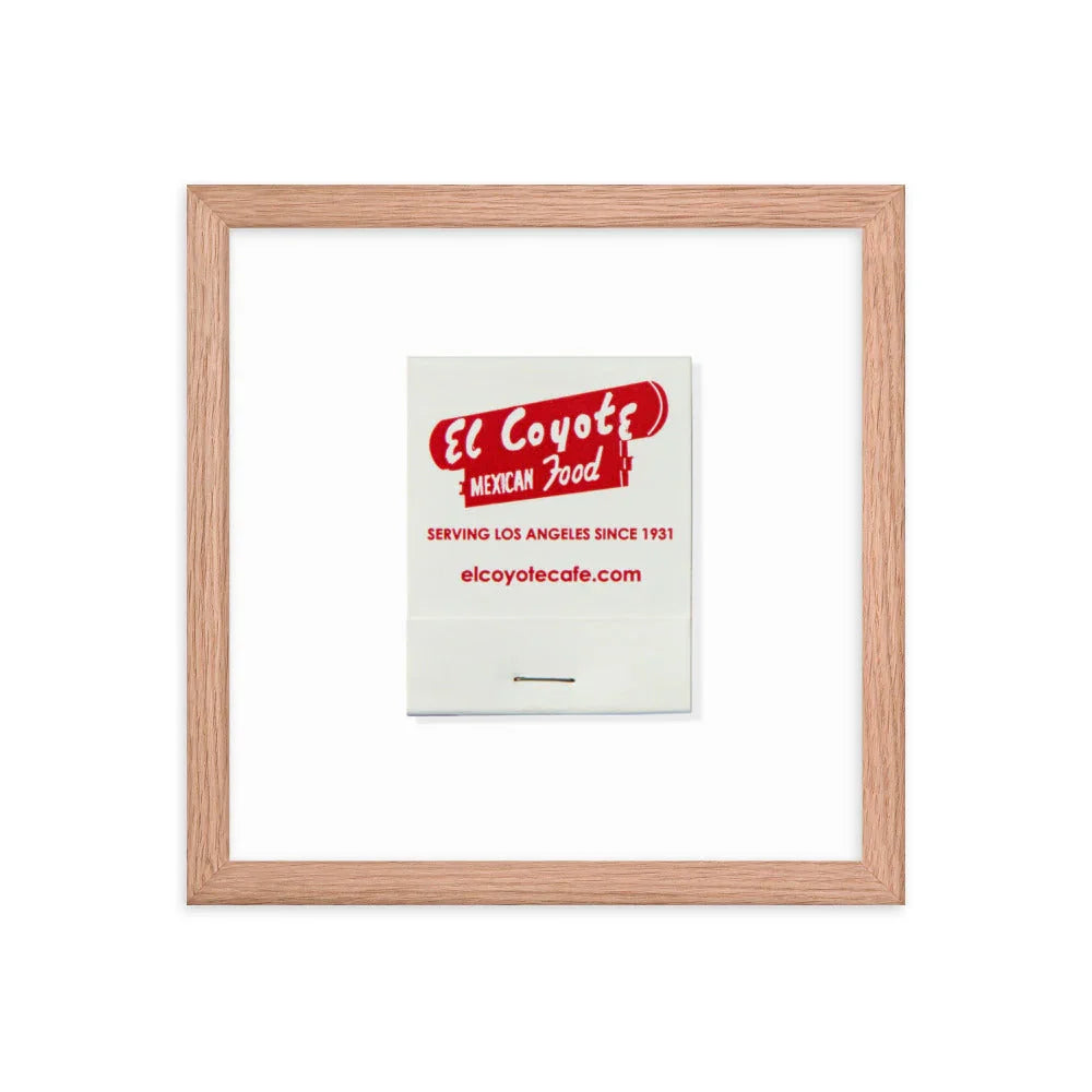 El Coyote L.A. Framed Print matchbook photos