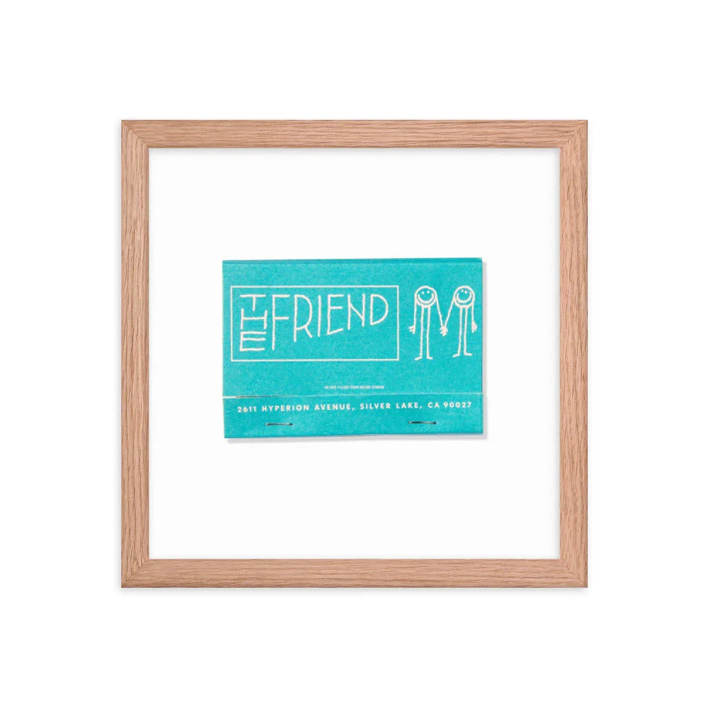 The Friend Framed Print matchbook photos