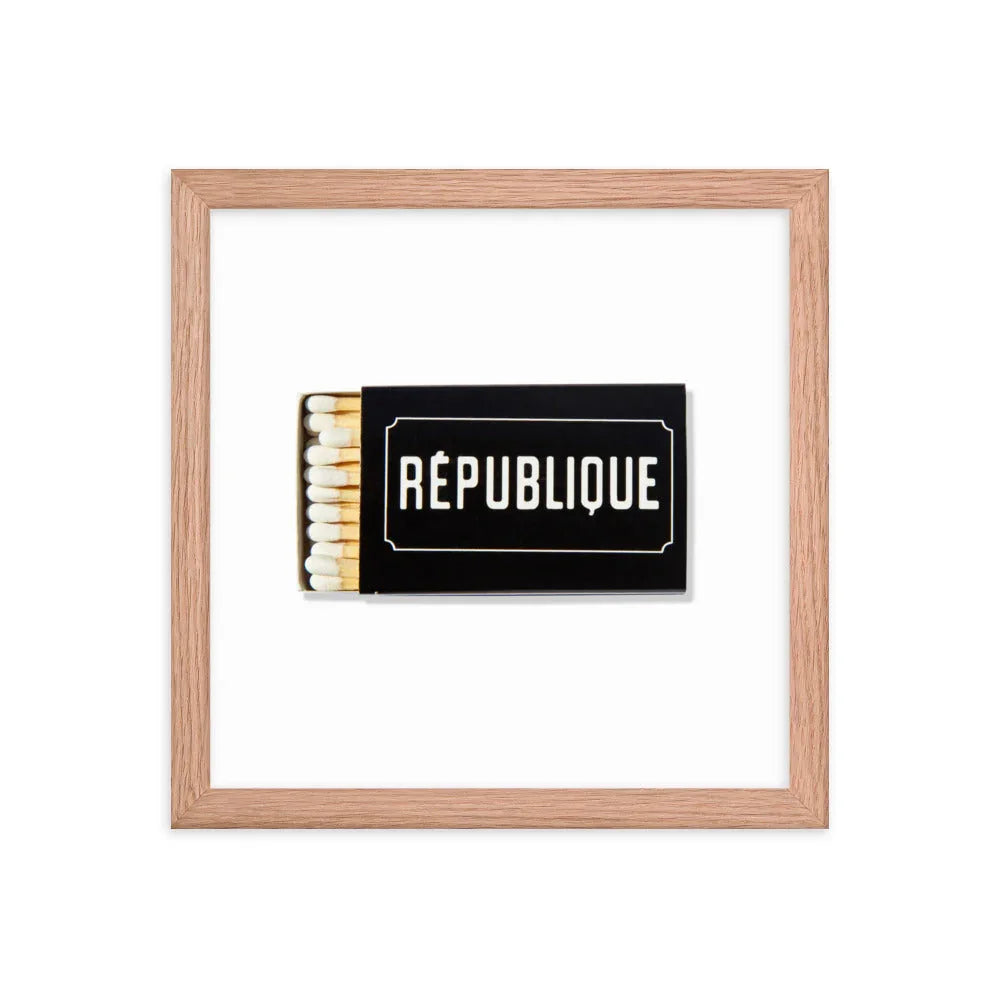 Republique Framed Print matchbook photos