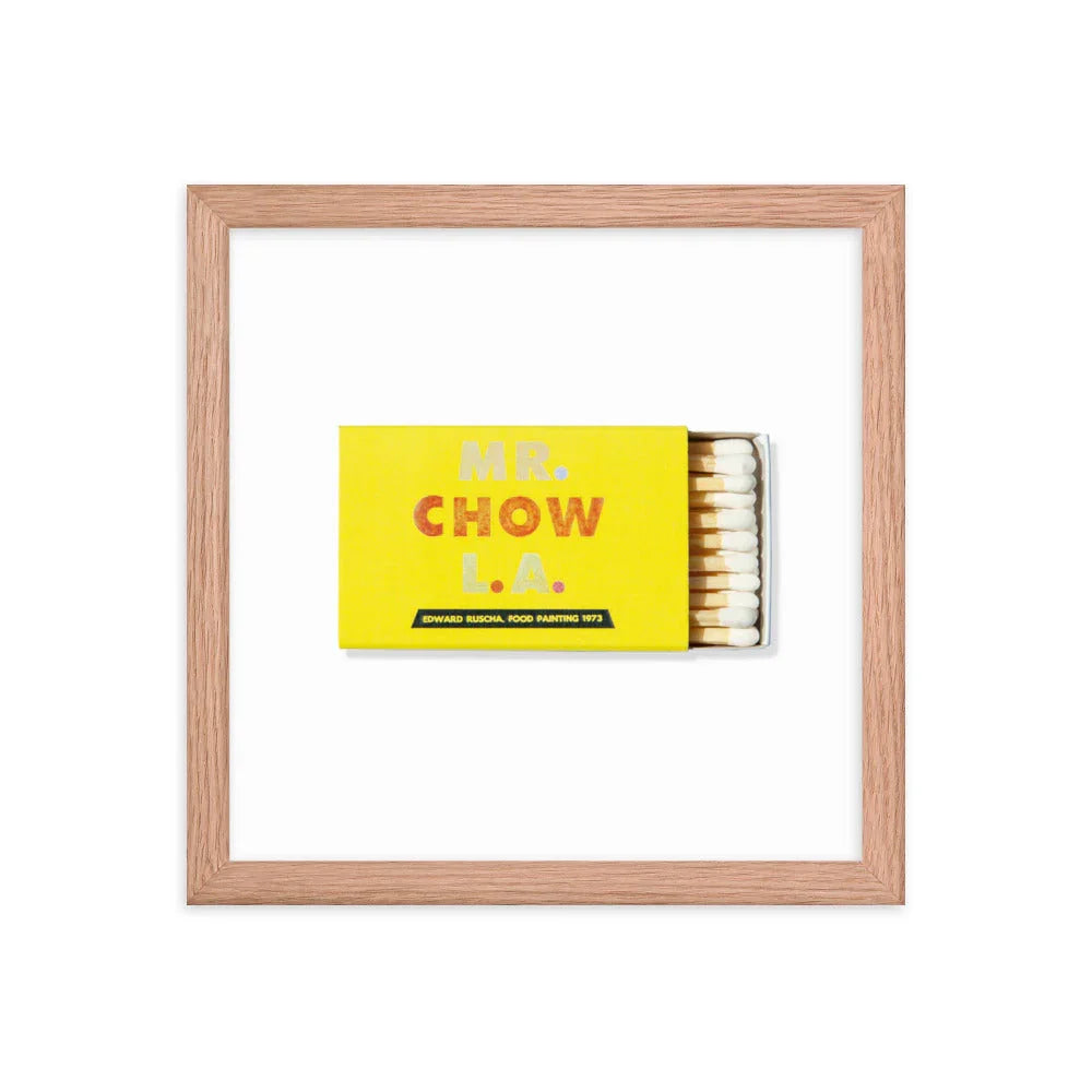 Mr. Chow Framed Print matchbook photos