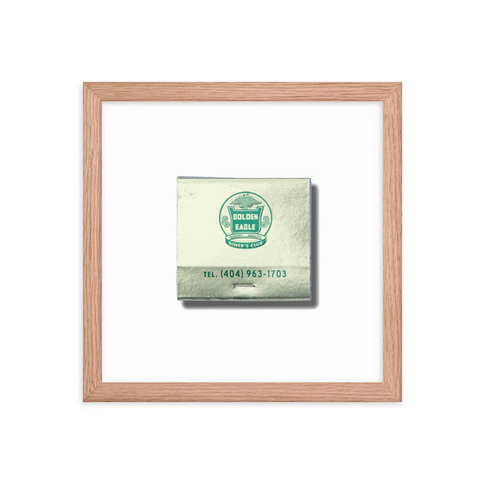 Golden Eagle Framed Print matchbook photos