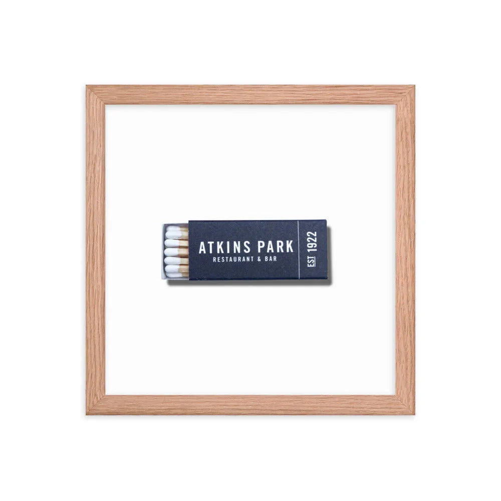 Atkins Park Framed Print matchbook photos