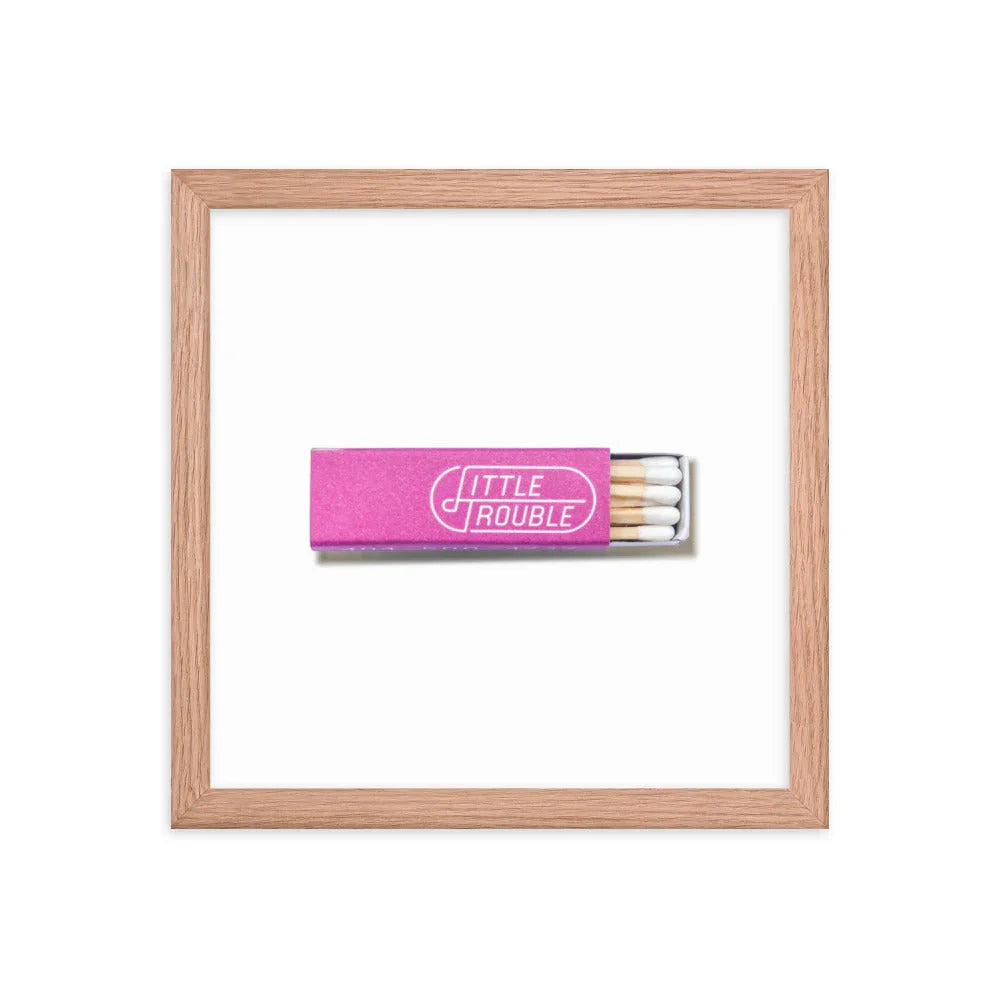 Little Trouble Framed Print matchbook photos