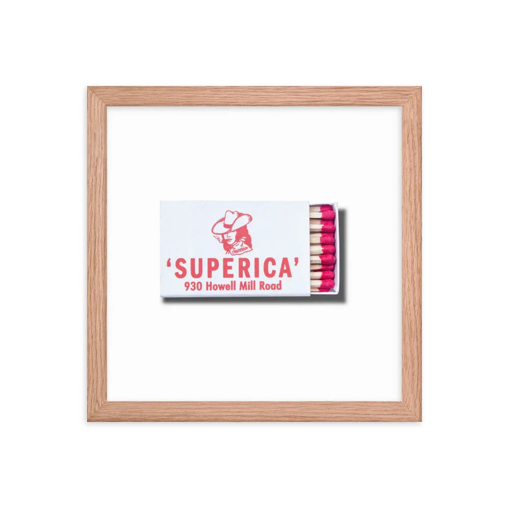 ‘Superica’ Framed Print matchbook photos