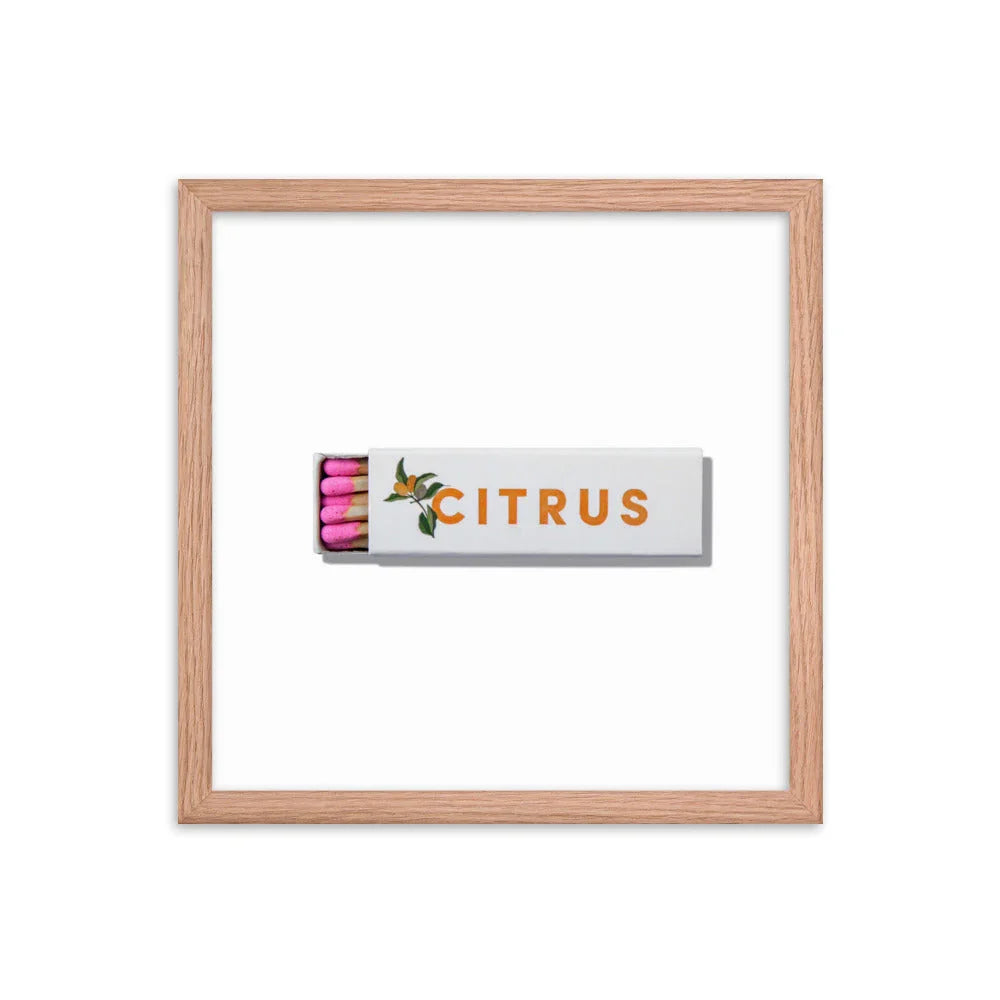 Citrus Club Framed Print matchbook photos