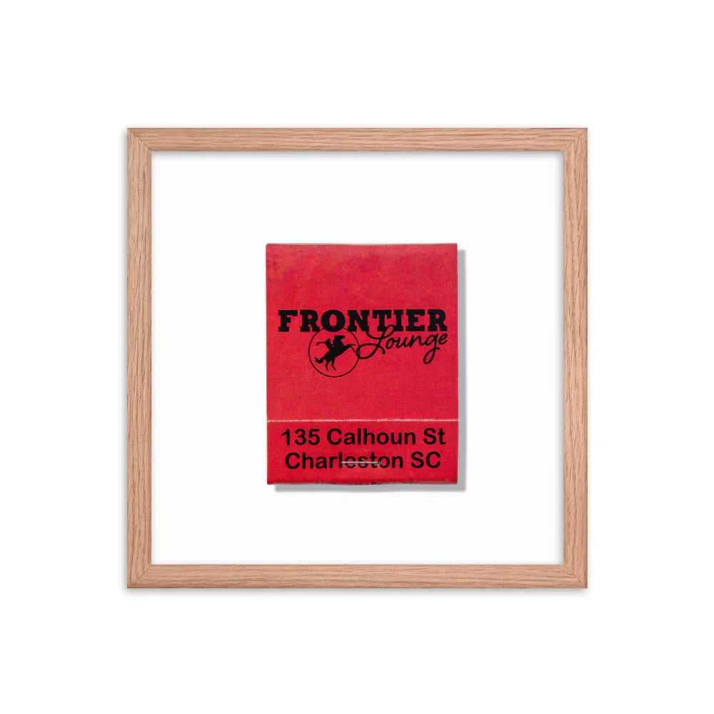 Frontier Lounge Framed Print matchbook photos