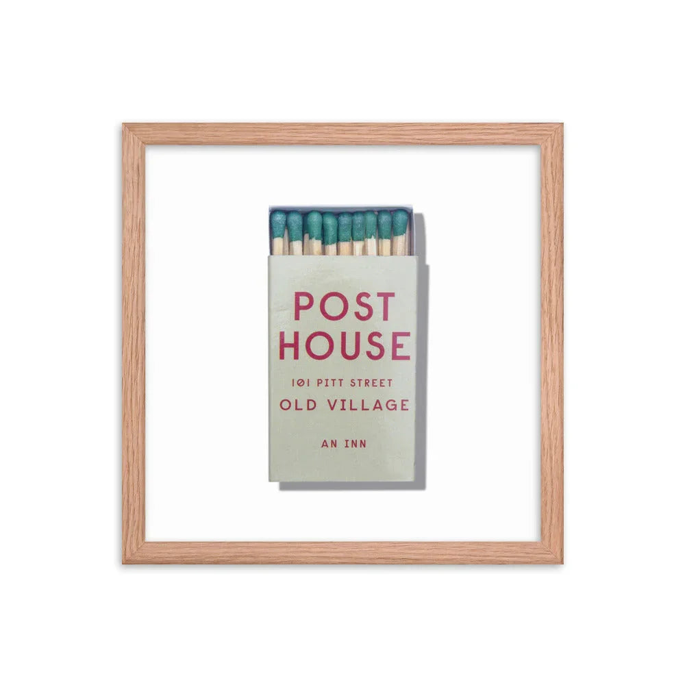 Post House Framed Print matchbook photos