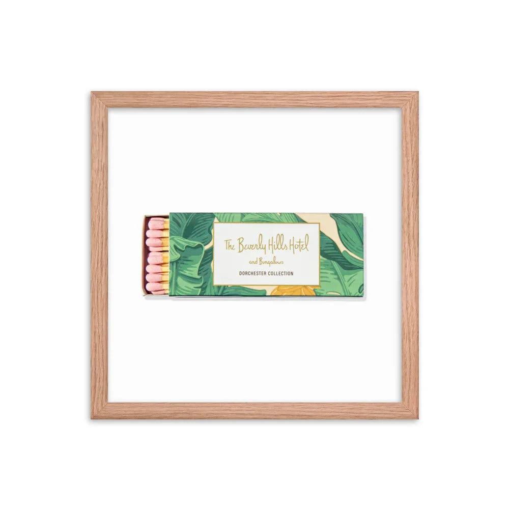 The Beverly Hills Hotel Framed Print matchbook photos