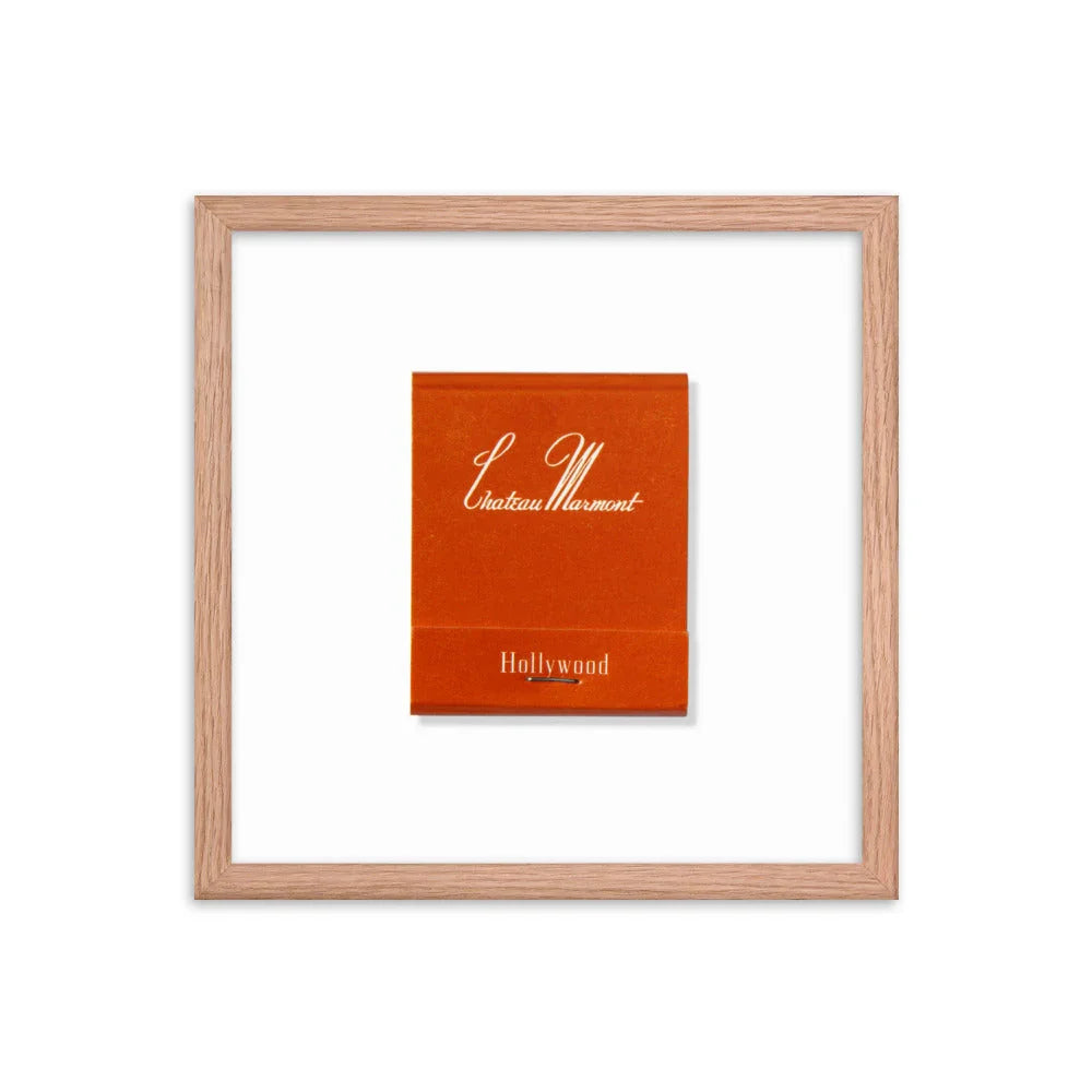 Chateau Marmont Hollywood Framed Print matchbook photos