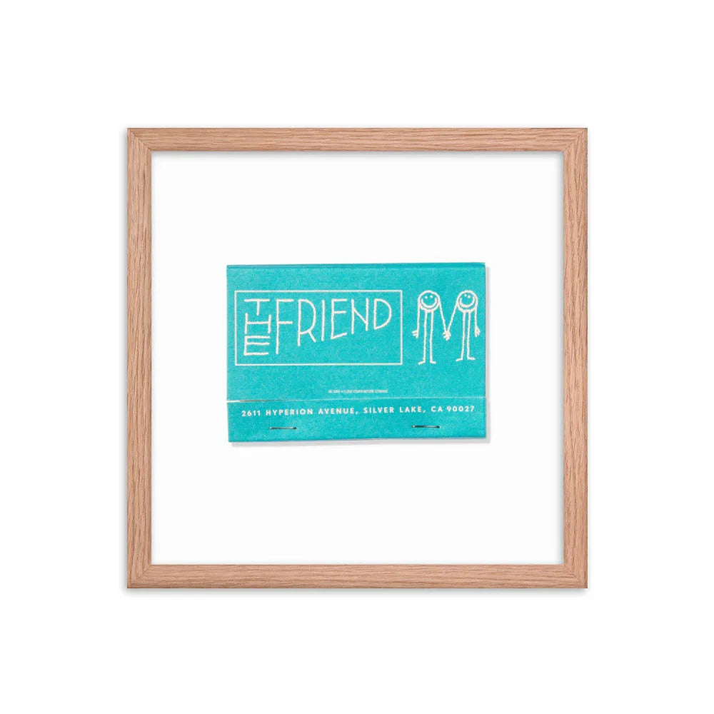 The Friend Framed Print matchbook photos