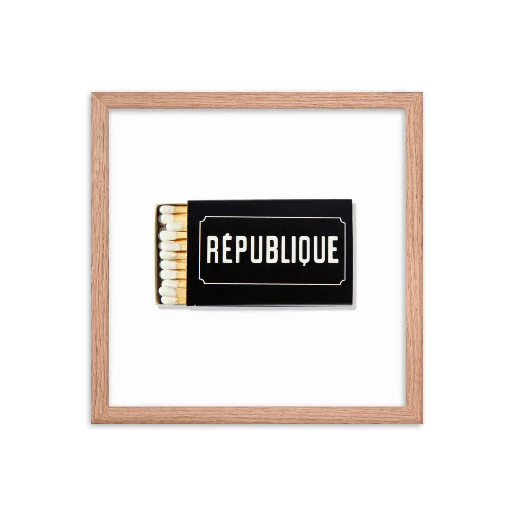 Republique Framed Print matchbook photos