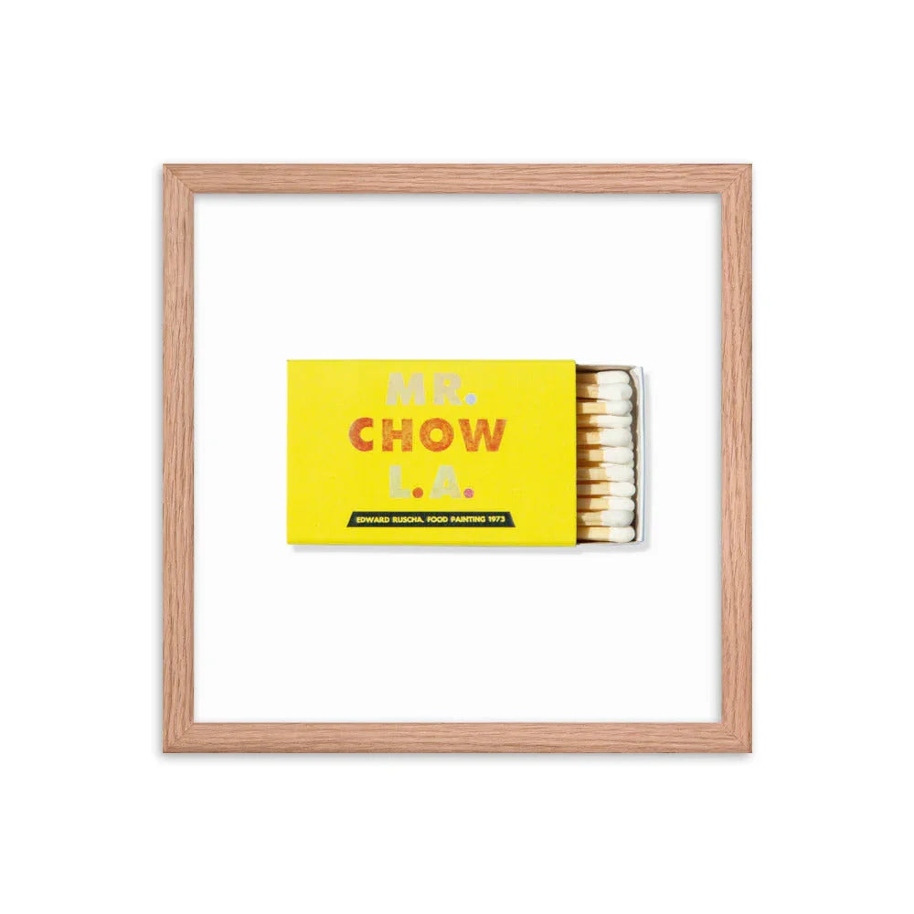 Mr. Chow Framed Print matchbook photos