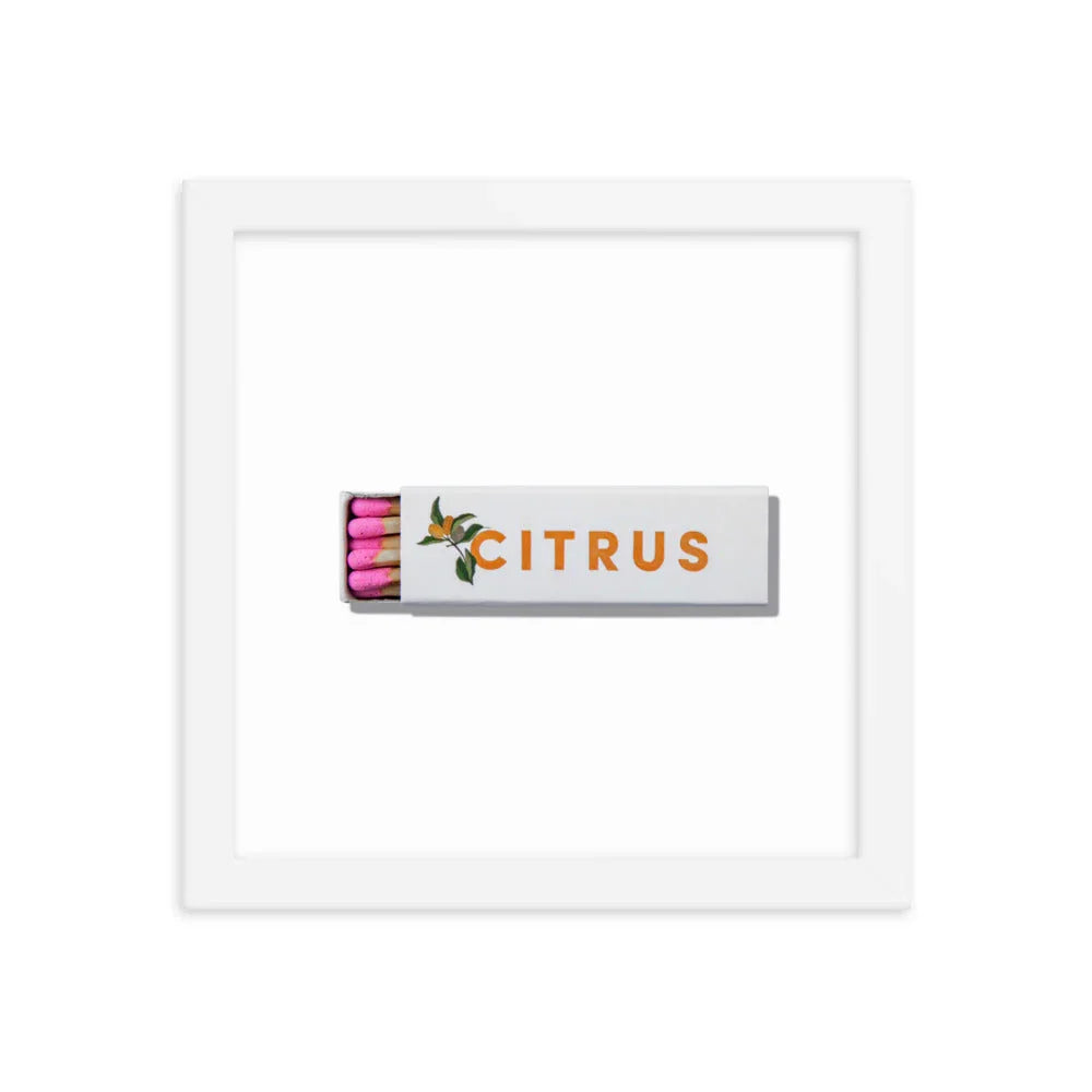 Citrus Club Framed Print matchbook photos