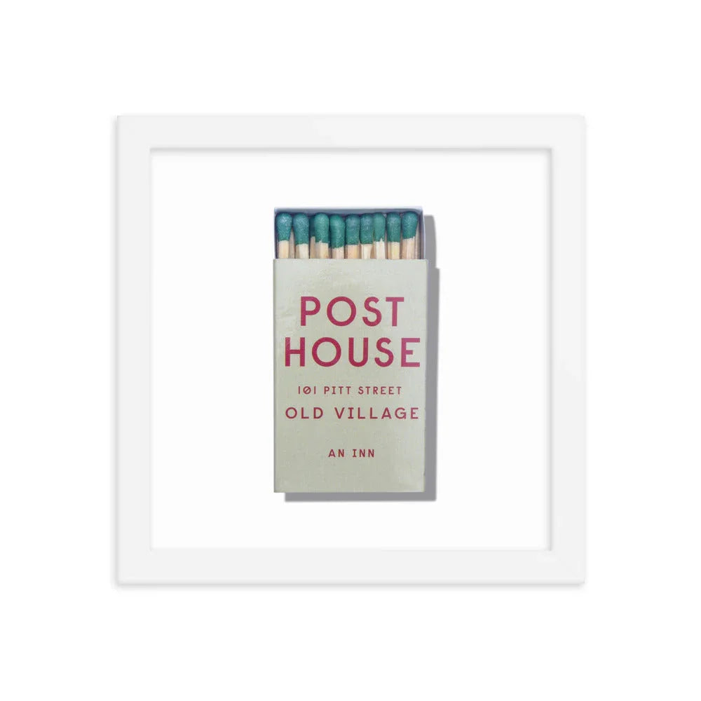 Post House Framed Print matchbook photos