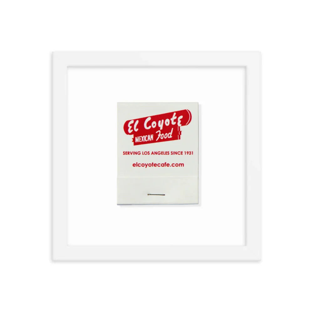 El Coyote L.A. Framed Print matchbook photos