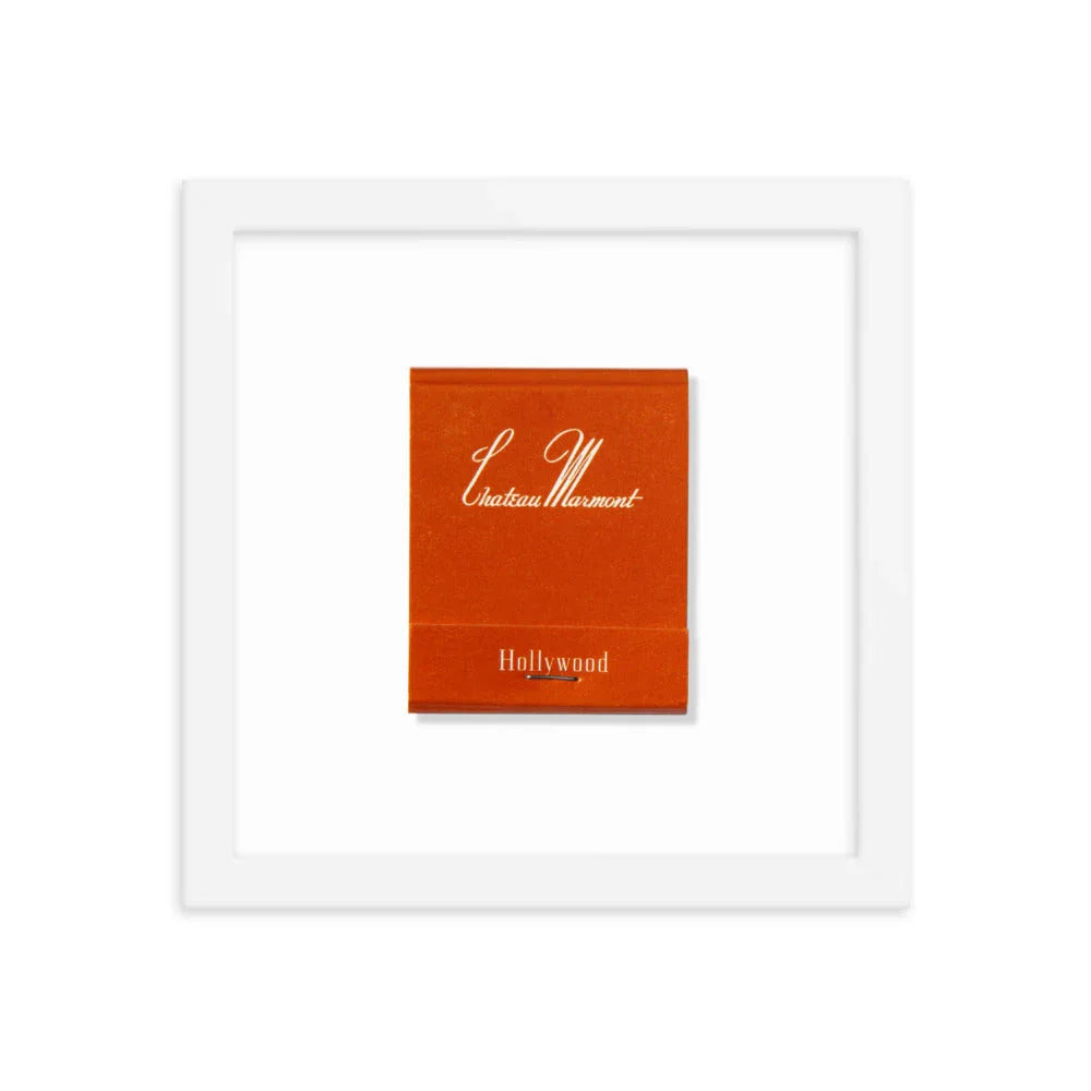 Chateau Marmont Hollywood Framed Print matchbook photos
