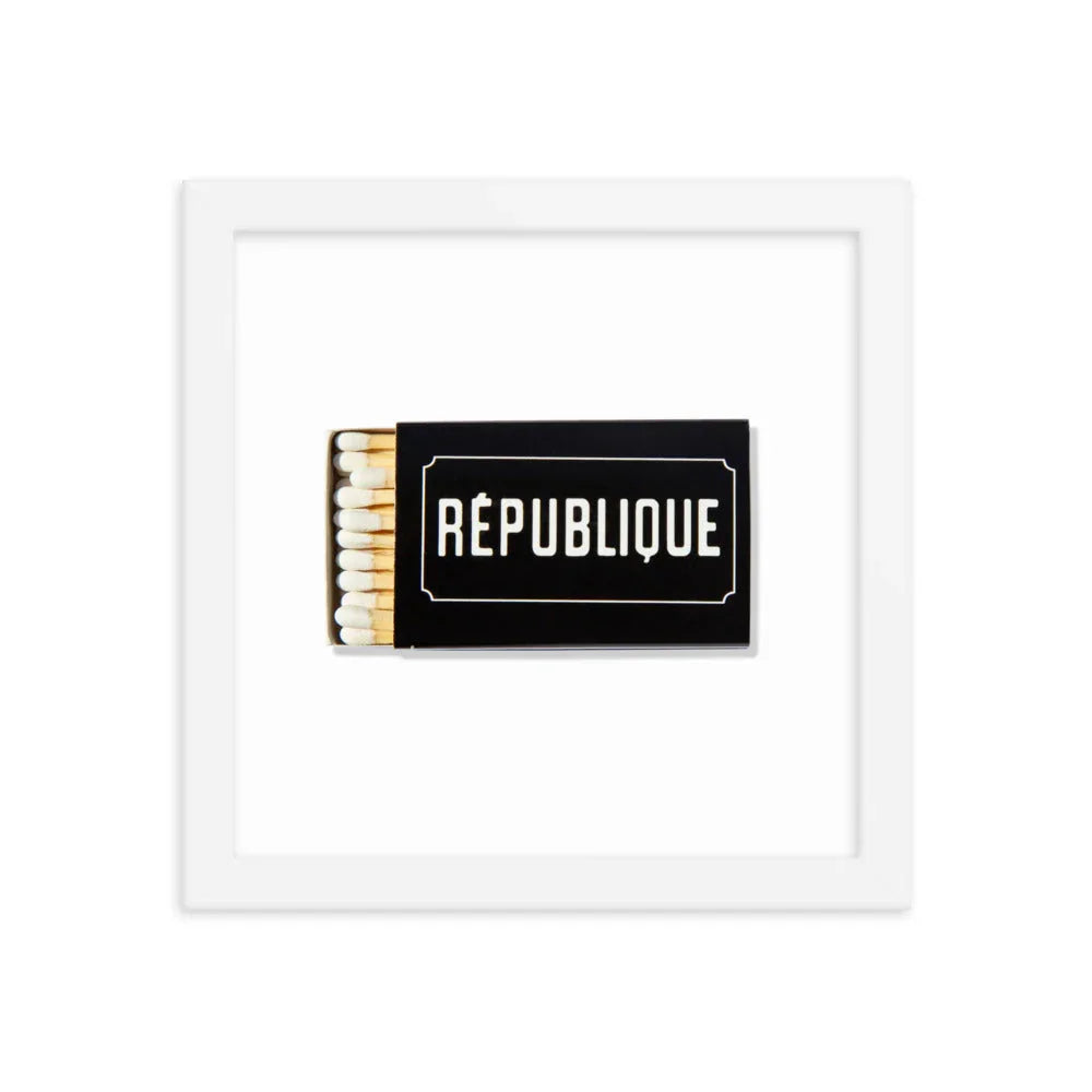 Republique Framed Print matchbook photos